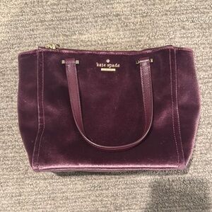 Kate Spade Purple Velvet Tote Bag
